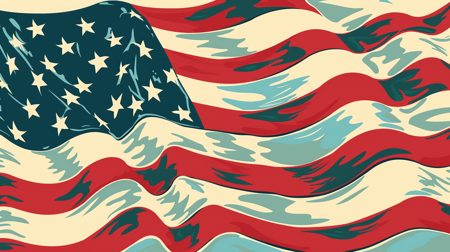 Faded American Flag
